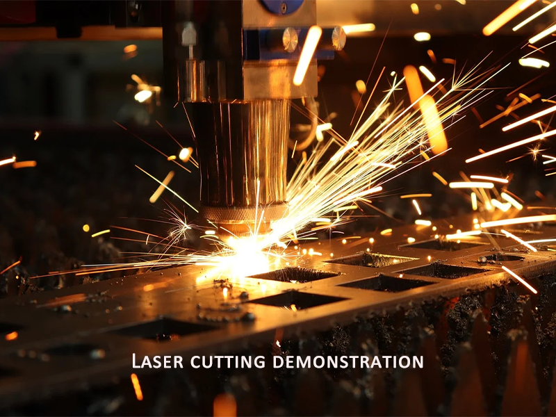 Laser cutting machine for sheet metal processing—showcasing the actual laser cutting equipment.